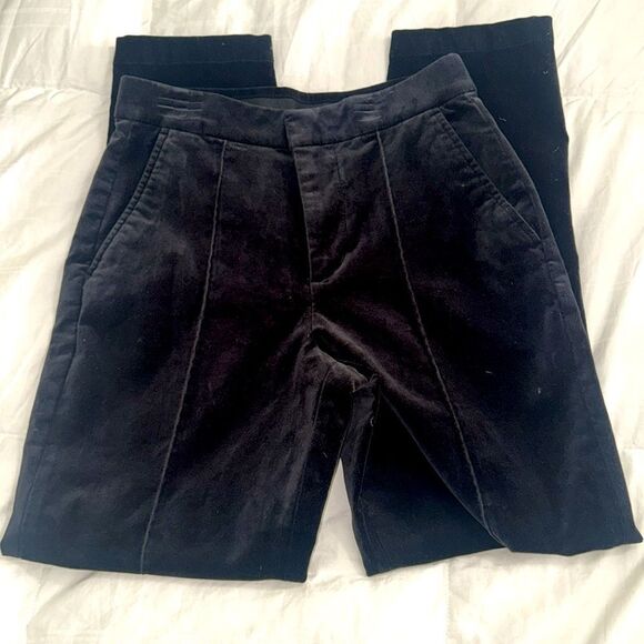 Women's Velvet High Rise Pintuck Pencil Ankle Pants - Picture 14 of 16